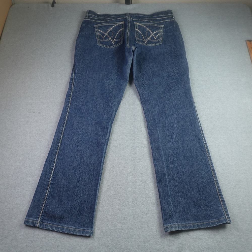 Wrangler Q-Baby Jeans Womens 13/14x34 Blue Bootcut Ultimate Riding Denim - Picture 3 of 13
